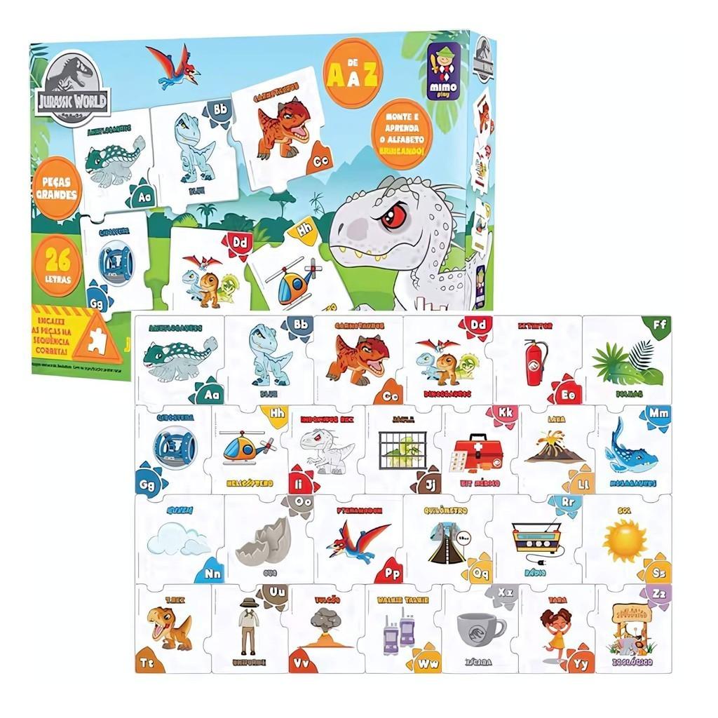 Jogo Educativo Das Letras Jurassic World 52 Peças Mimo Toys