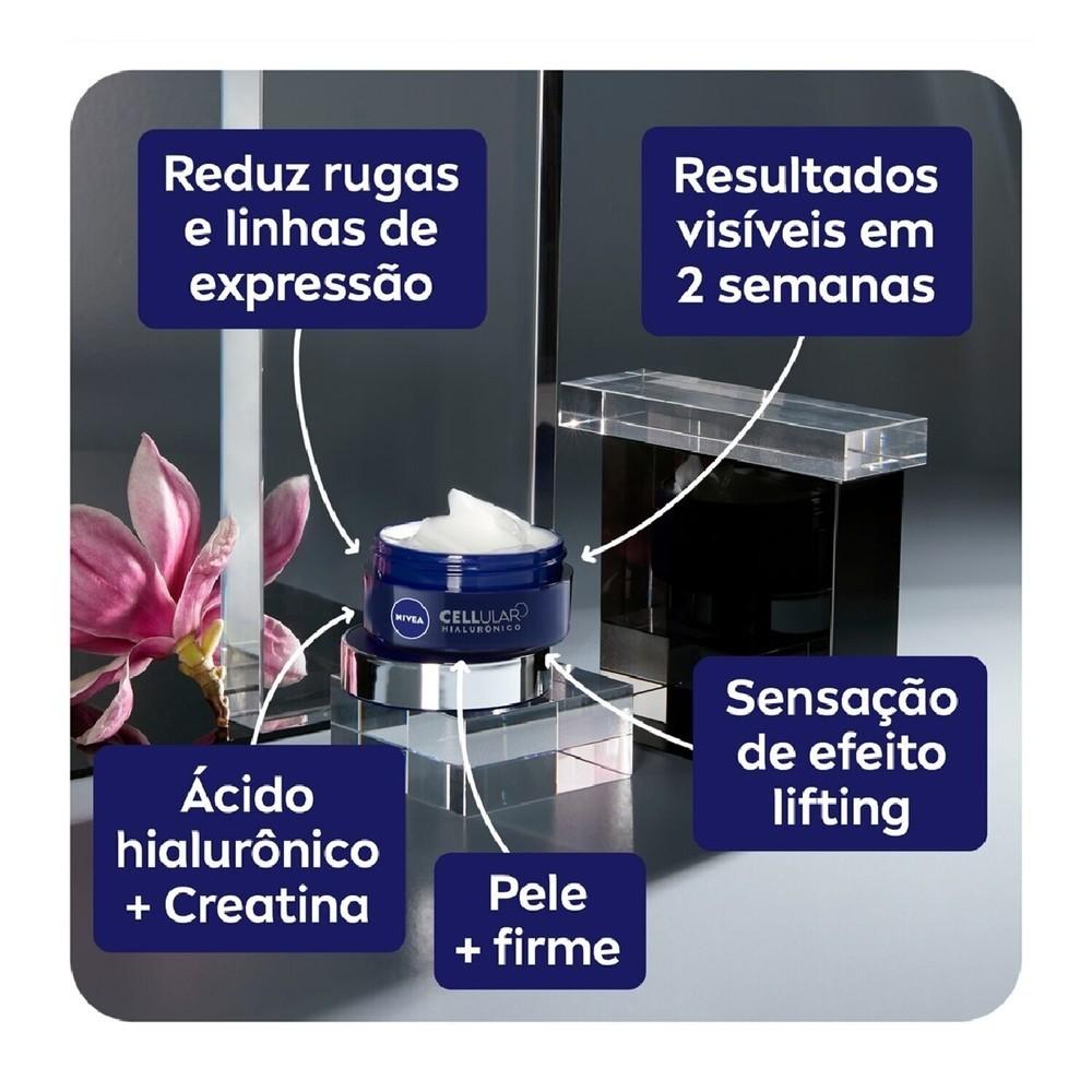 Creme Facial Nivea Cellular Hialuronico Antirrugas Noturno 51g