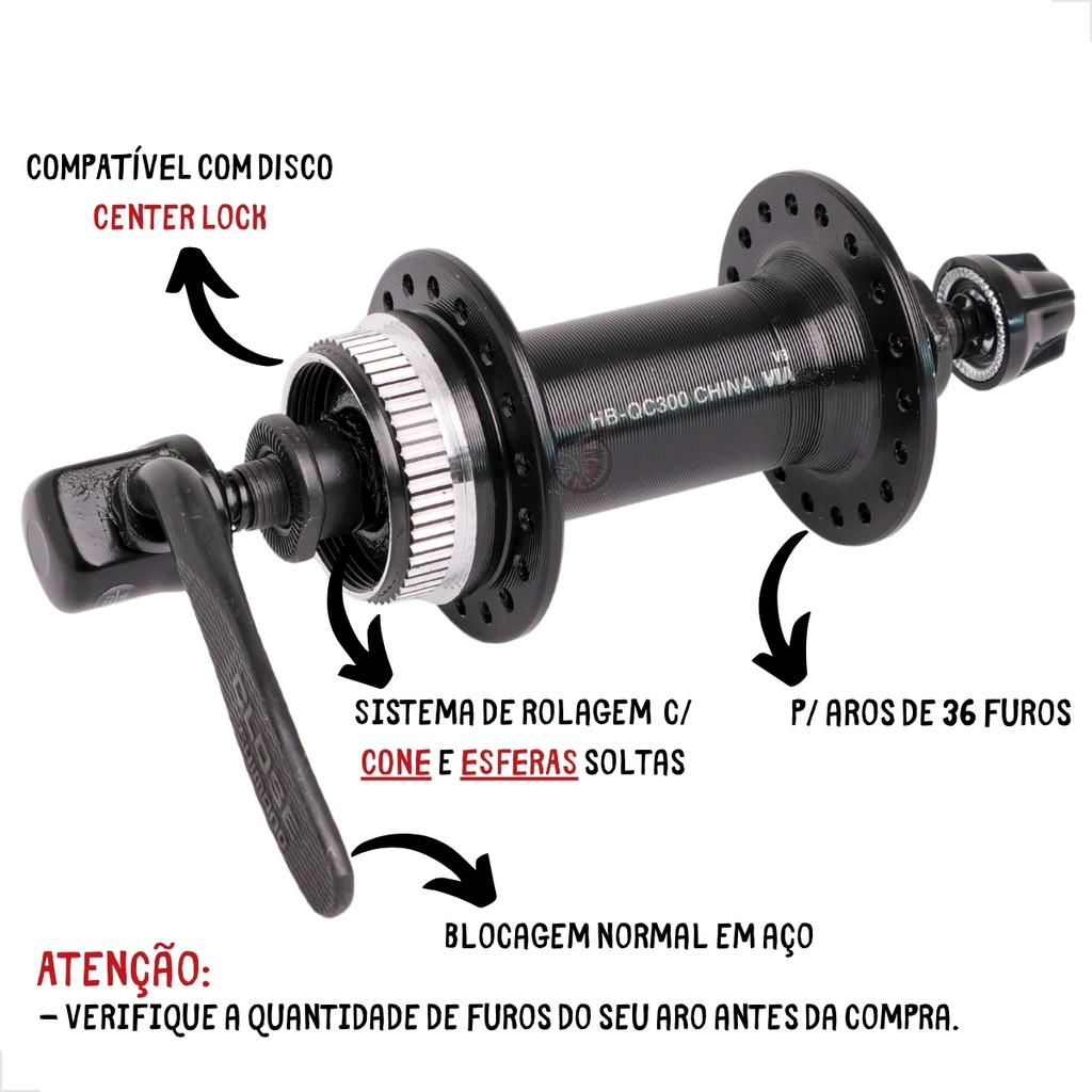 Par Cubo Shimano Qc300 36 Furos P/Center Lock C/blocagem - 8V/9V/10V Compatível Com 11V (mtb) - Esferas