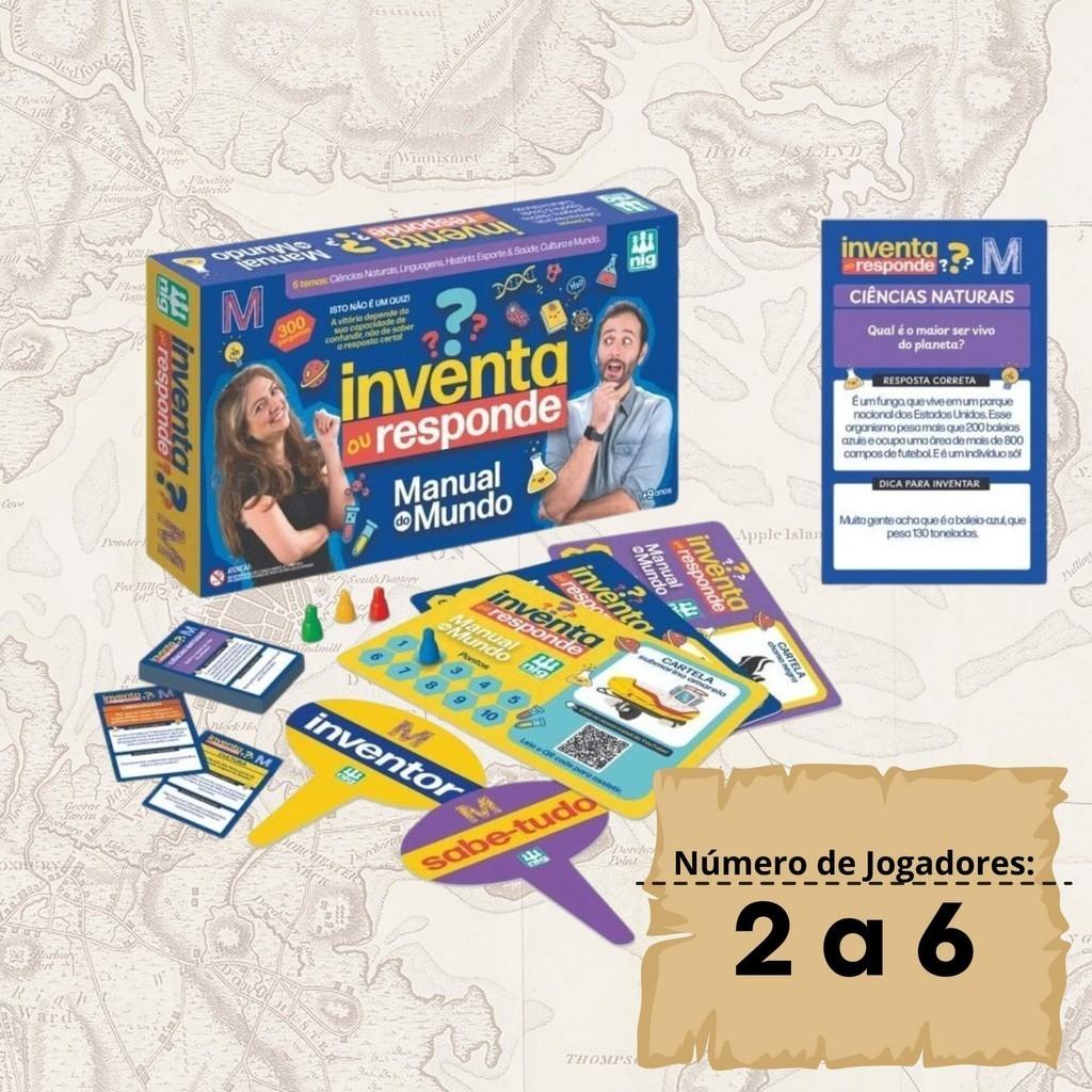 Brinquedo Infantil Jogo Inventa Ou Responde Manual Do Mundo Nig Desenvolvimento Educativo