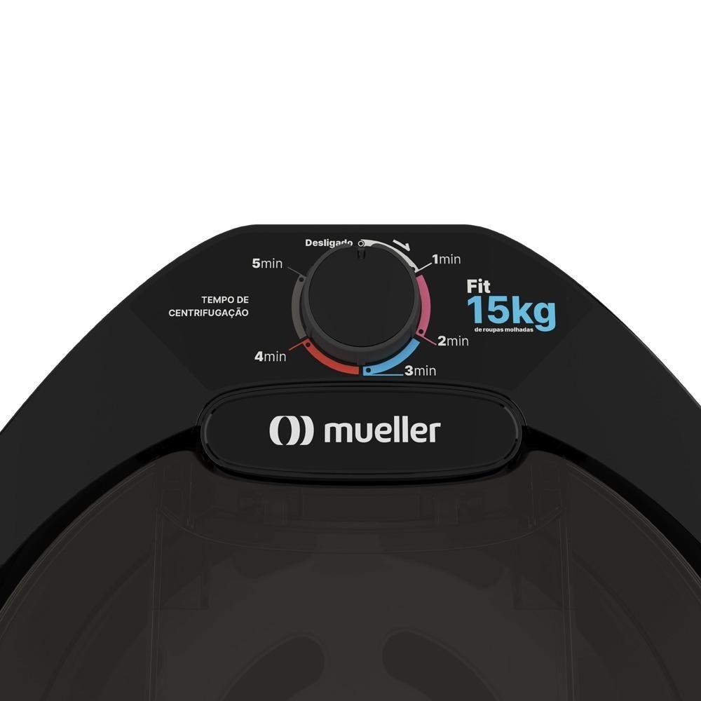 Centrífuga Auxilia Na Secagem De Roupas Tampa Dupla Grade De Proteção Mueller Fit 15kg 127v Preto
