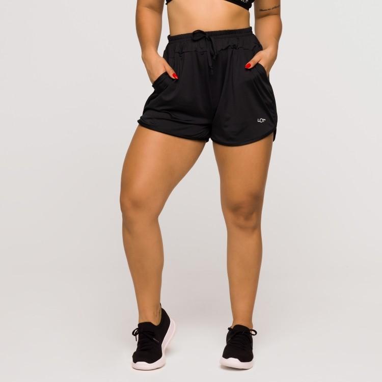 Short Soltinho Com Bolso Feminino Esportivo Academia Treinos