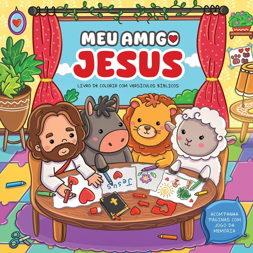 Meu Amigo Jesus Livro De Colorir Com Versículos Bíblicos