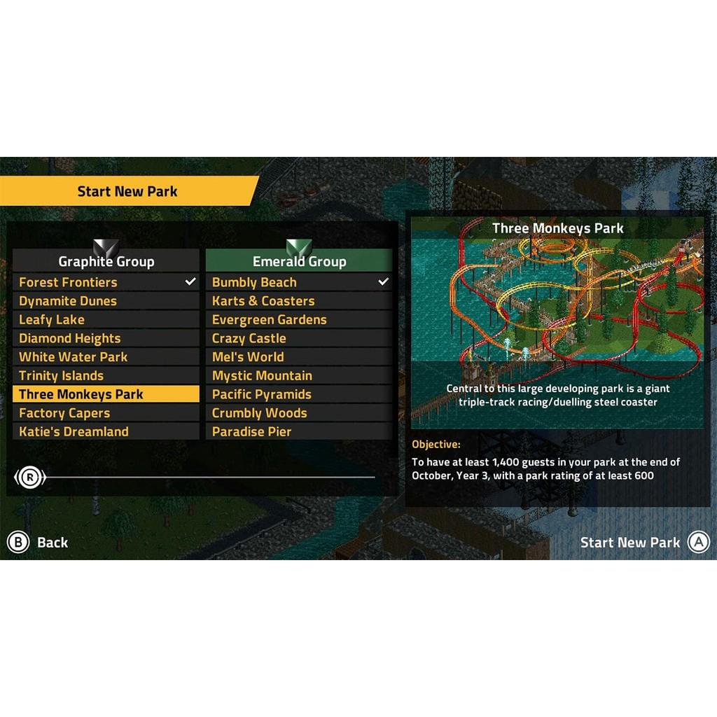 Rollercoaster Tycoon Classic Switch Midia Fisica