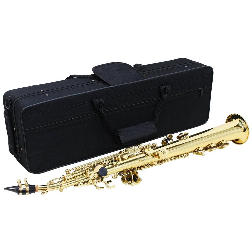 Saxofone Soprano Reto Bb Sib Bemol Laqueado Com Case