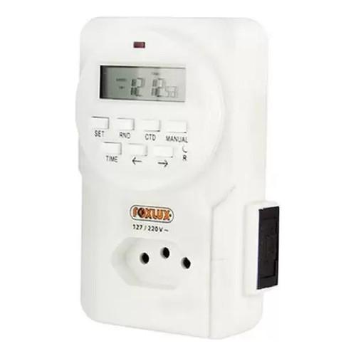 Timer Temporizador Foxlux Bivolt Com Programador Horário Para Tomada Elétrica