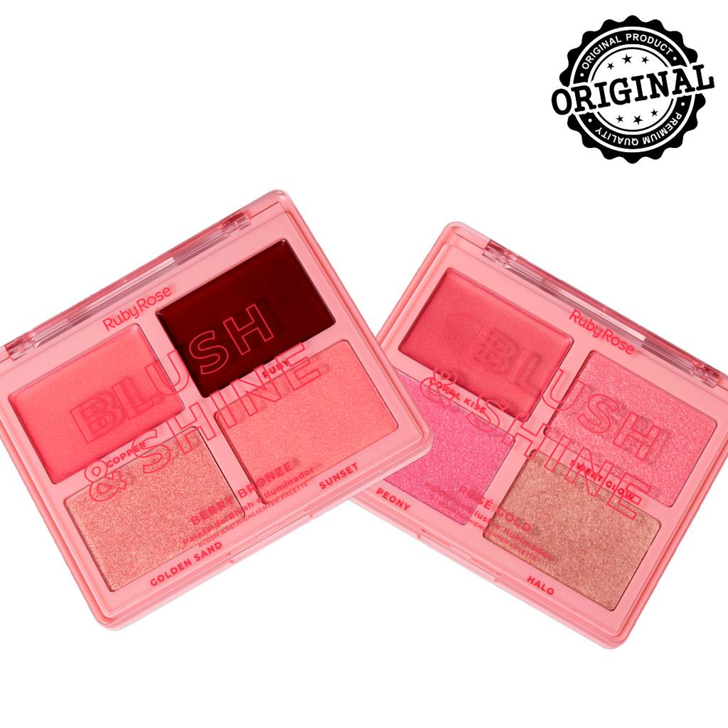 Paleta De Blush E Iluminador Ruby Rose