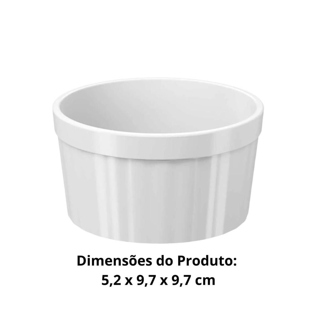 Kit Com 4 Tigelas Ramekin Uno 220ml Branco Brinox - 10163/0007