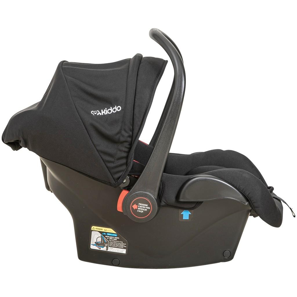 Kit Bebê Conforto Universal Preto E Base Para Carinhos Kiddo