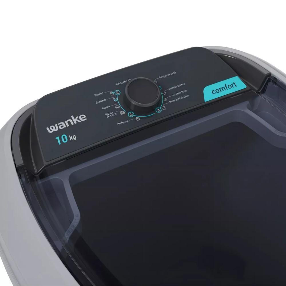Tanquinho De Lavar Roupa 10kg Wanke Comfort Semiautomática Cinza 127V