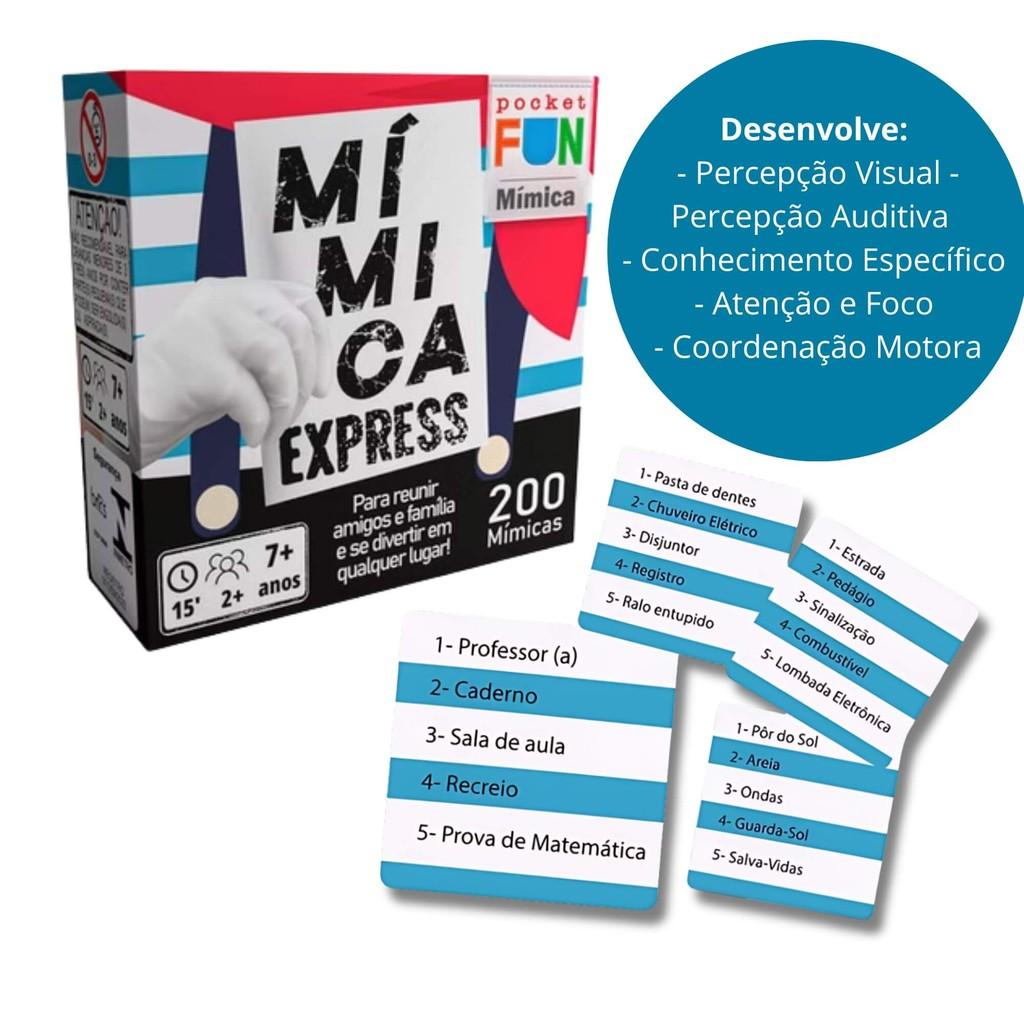 Jogo Mímica Express Com 200 Cartas Cooper Fun