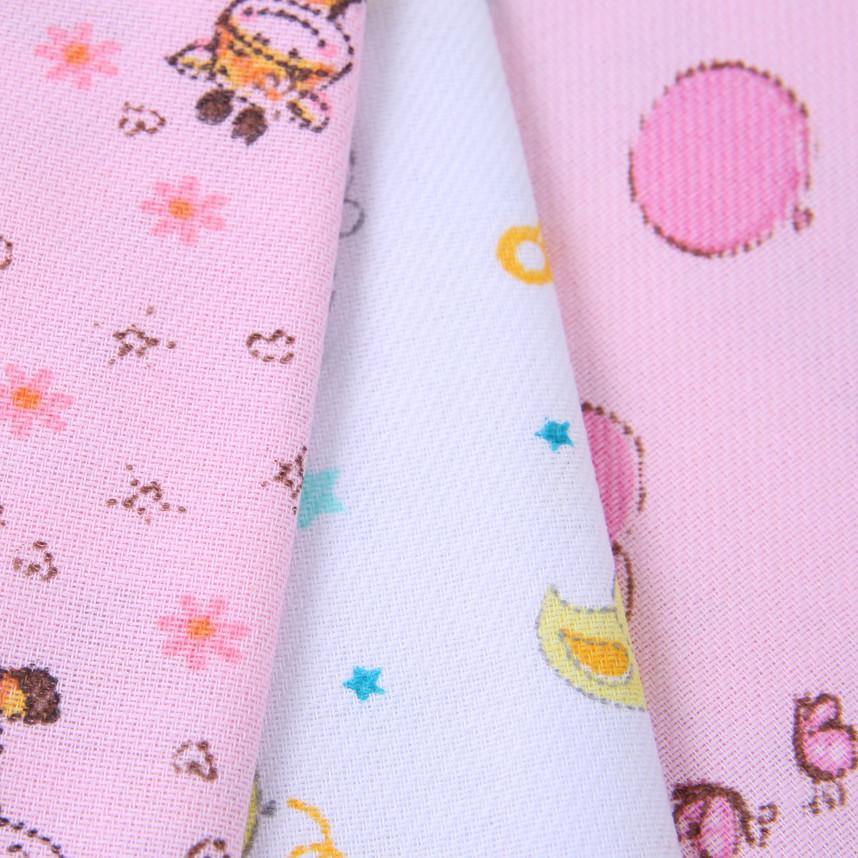 Kit Cueiro Flanelado Incomfral Bercinho Estampado - 03 Peças 80cmx50cm