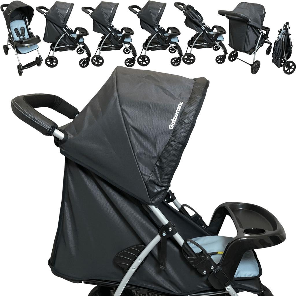 Carrinho De Bebe Para Passeio Berço Galzerano Romano Blue