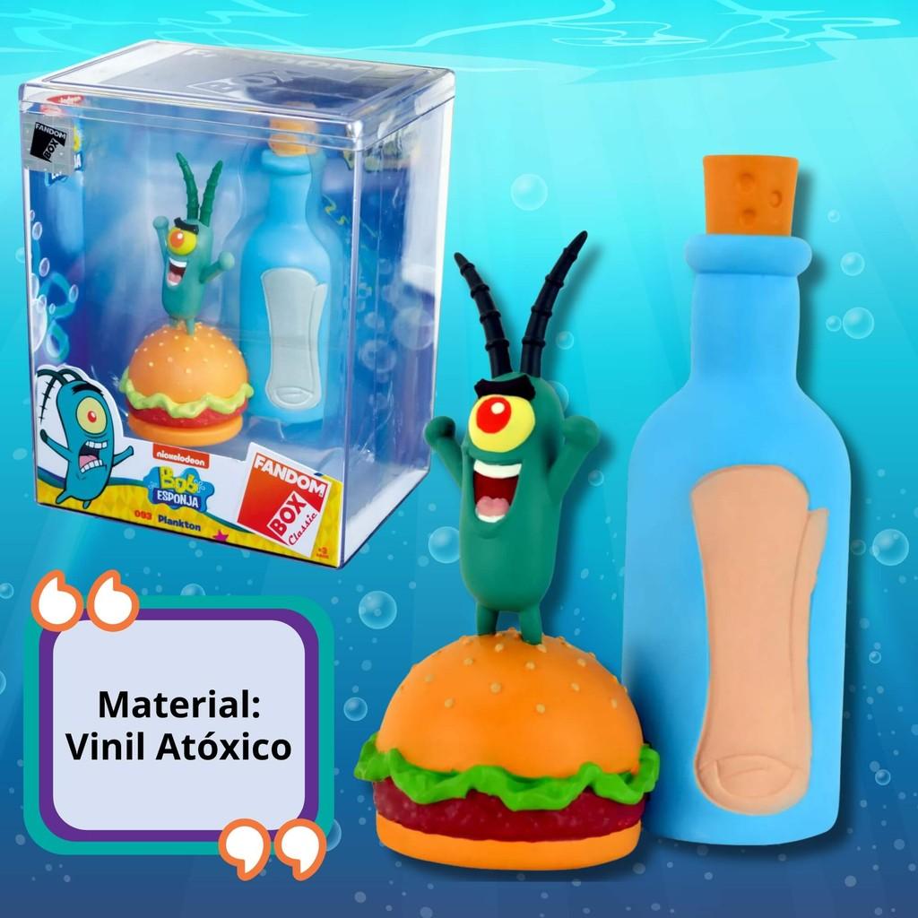 Fandom Box Plankton - Bob Esponja - Boneco Colecionável Material Vinil Atóxico Lider