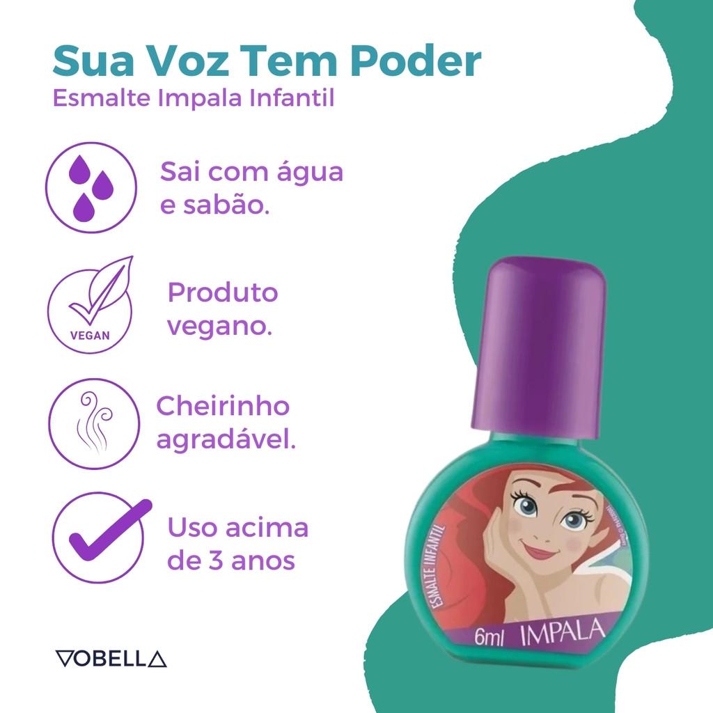 Esmalte Impala Kids Princesa Ariel Sua Voz Tem Poder Disney