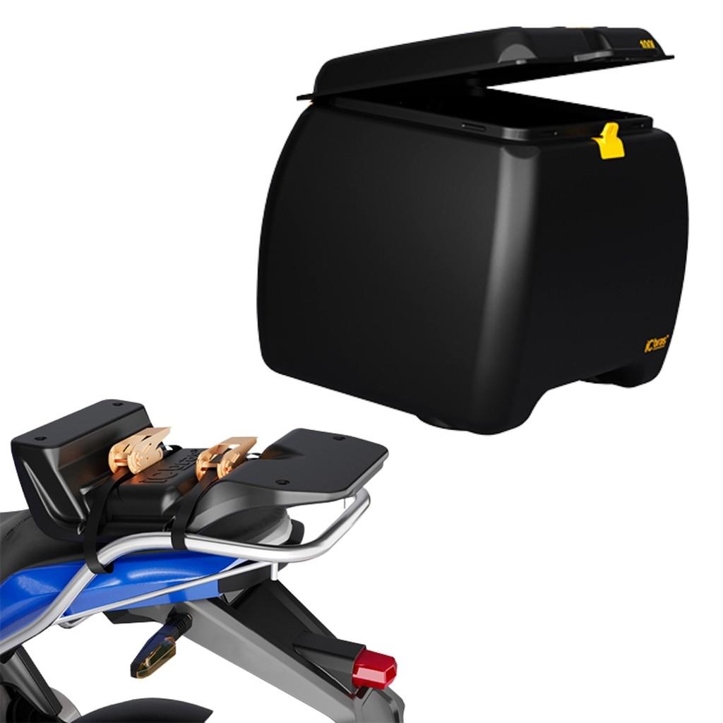 Baú 100 Litros Com Suporte Universal Para Moto Caixa Icbras Delivery Entrega Oferta