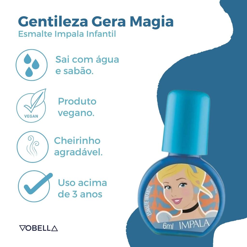 Esmalte Impala Infantil Princesa Cinderela Gentileza Disney