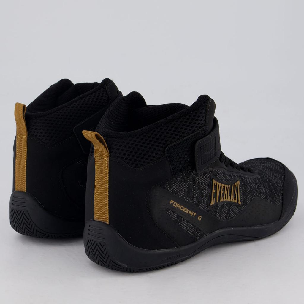 Tênis Everlast Forceknit 6 Preto E Dourado