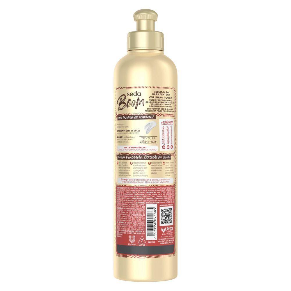 Creme Para Pentear Seda Boom Volumão Power 350ml