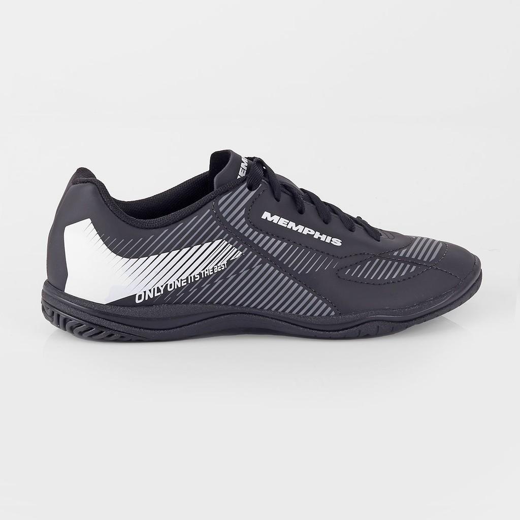 Chuteira Tênis De Futebol Indoor Infantil Memphis M298 Preto E Branco