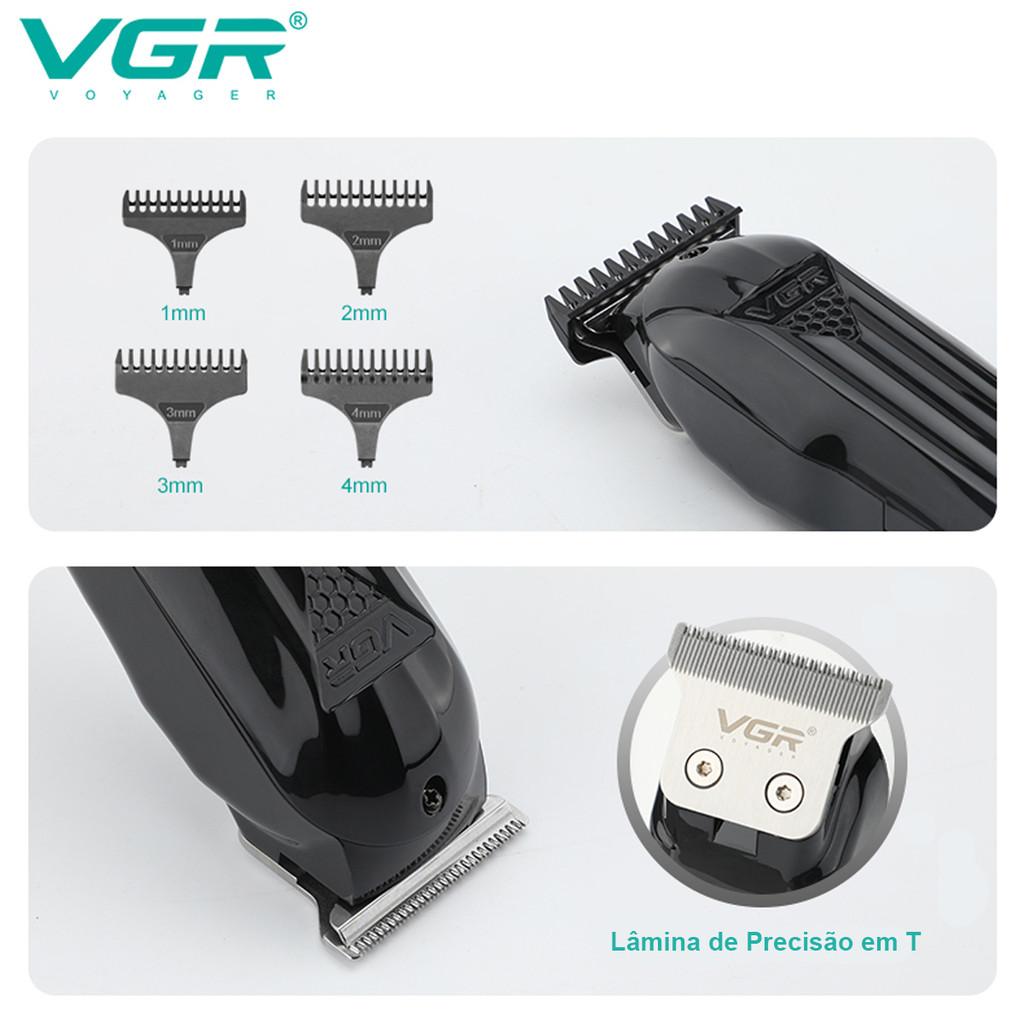 Máquina De Cortar Cabelo Bivolt Ecrã LED Lâmina Em T 600mah