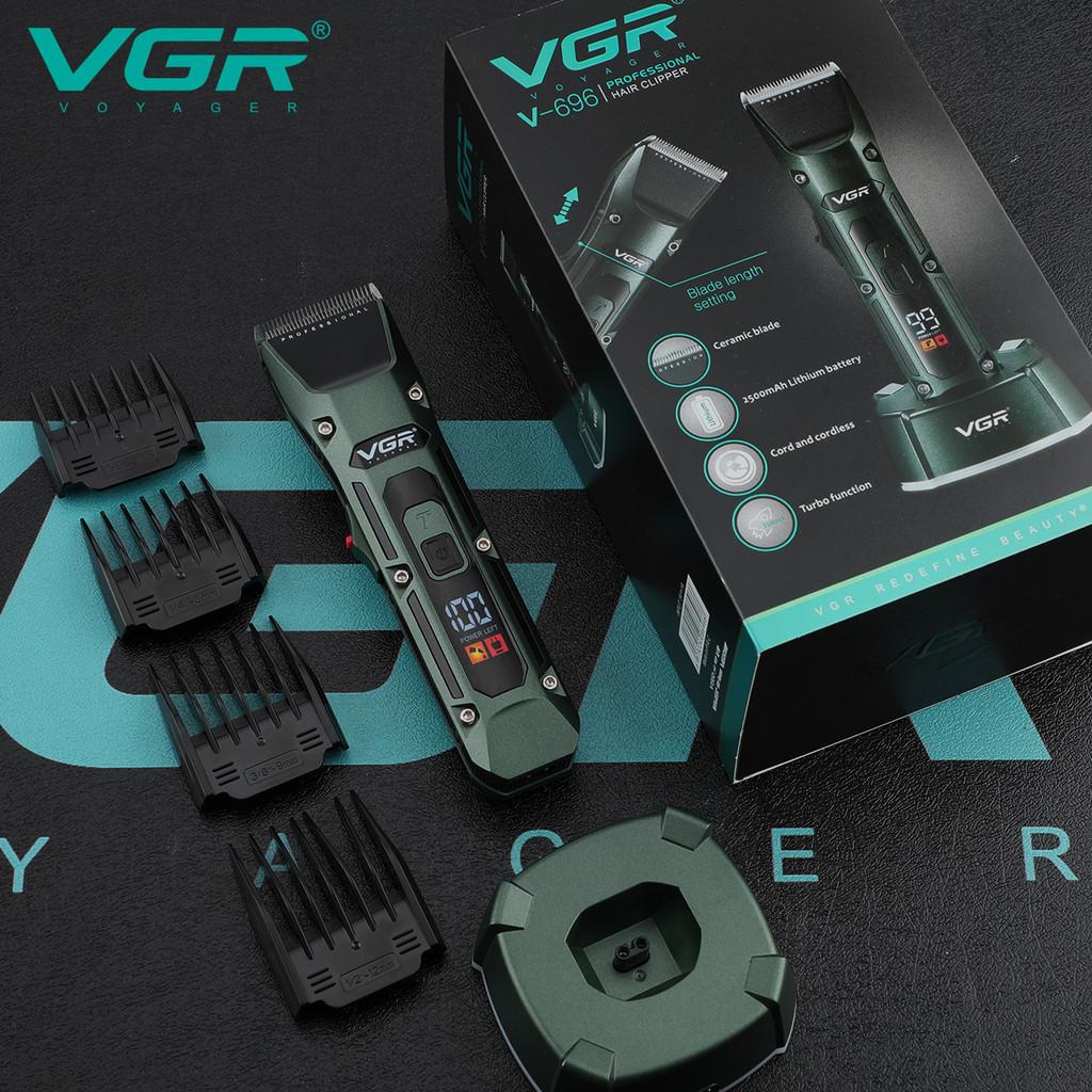 Máquina De Cortar Cabelo Profissional Vgr V-696 Aparador De Pelos Sem Fio Visor Digital Barbeiros