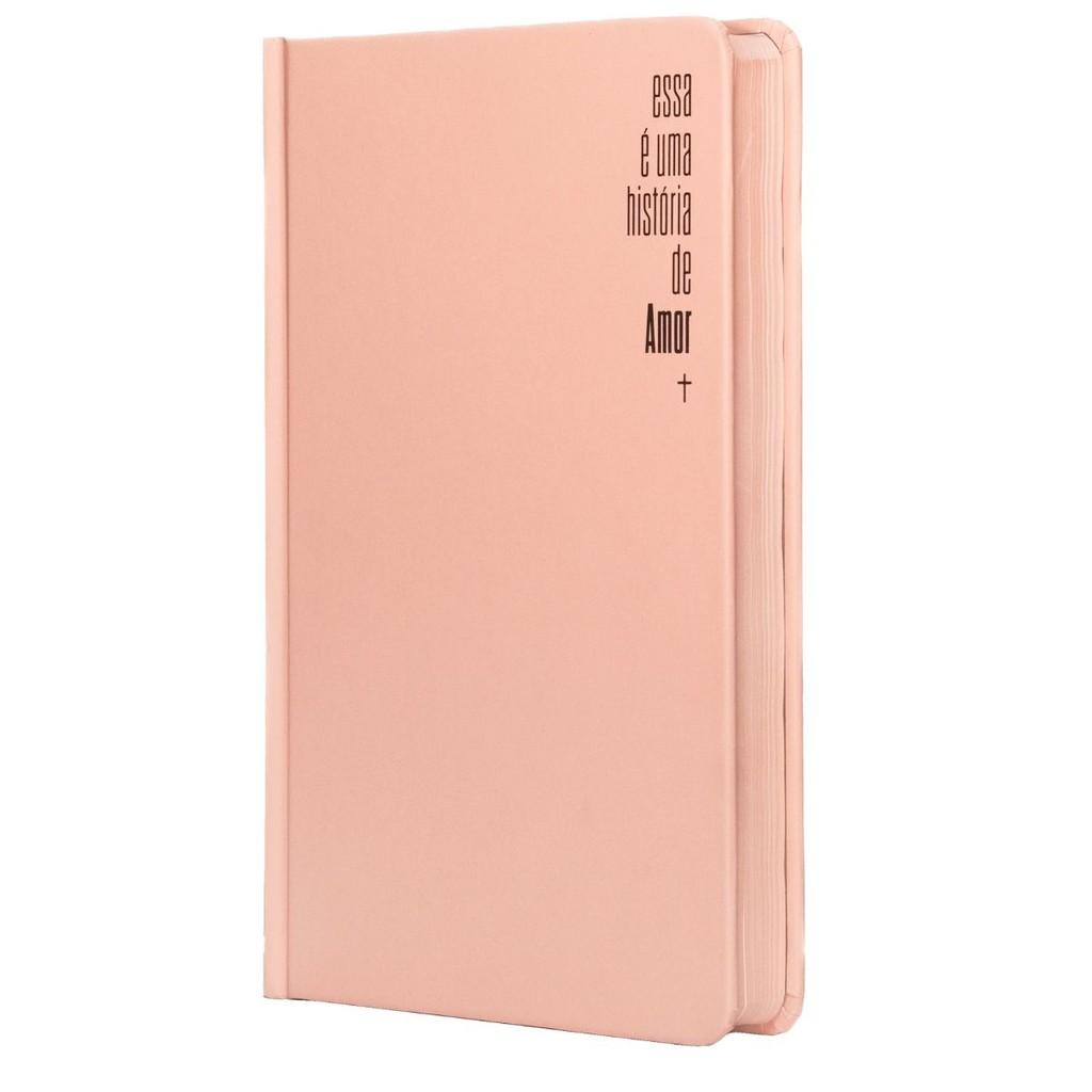 Bíblia Sagrada Slim Essa É Uma História De Amor Nvi Leitura Perfeita Capa Dura Rosa