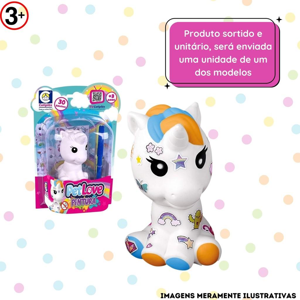 Brinquedo Infantil Sortido E Unitário Pet Love Pintura Boneco P/Colorir Cotiplás