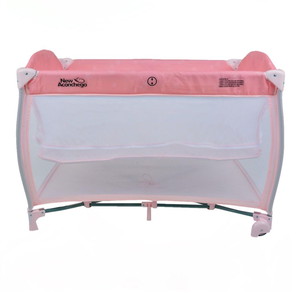 Berço Portátil New Aconchego Pink Chiqueirinho - Burigotto