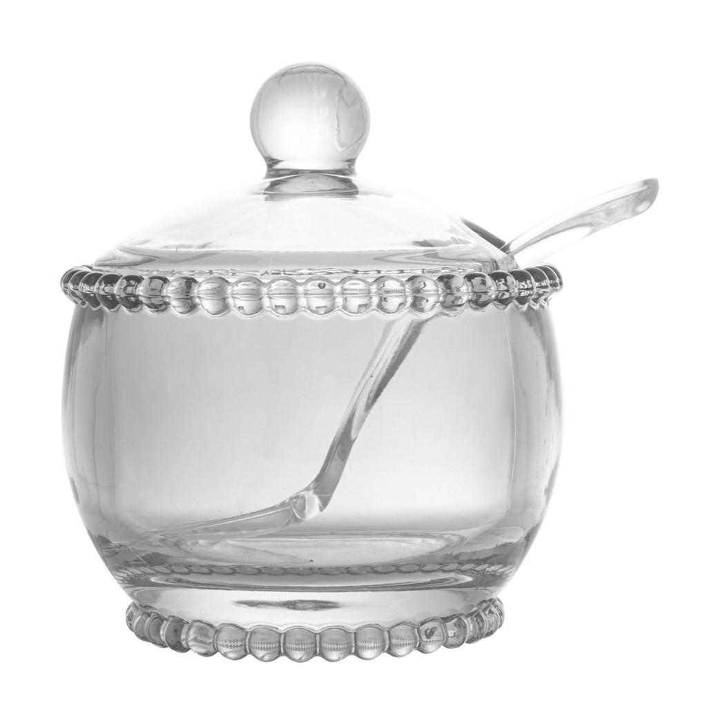Açucareiro Em Cristal Com Bolinhas 200ml - 10x8x7cm Pearl Wolff