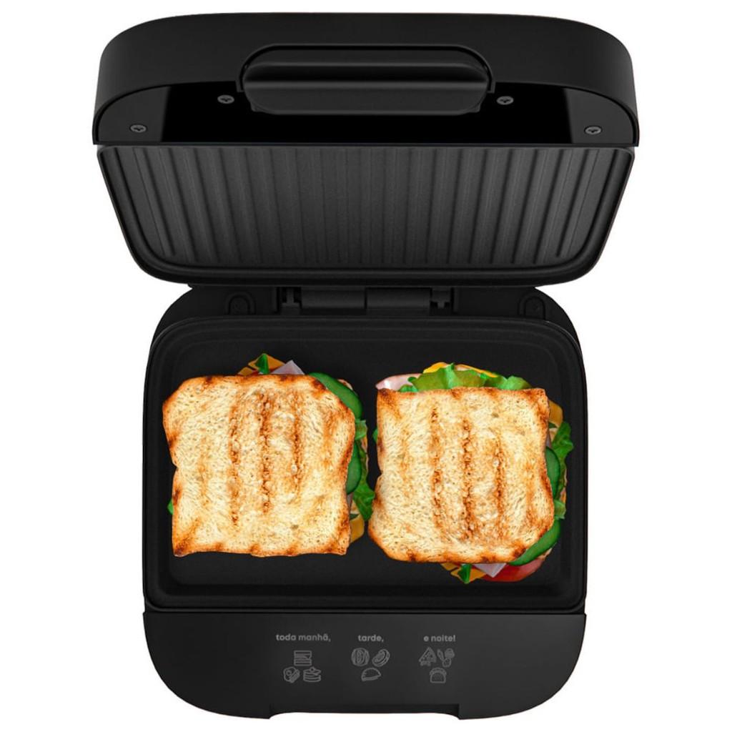 Sanduicheira Grill Cadence Click Chapa Misteira Hambúrguer 750W 110V Com Botão Liga Desliga San400