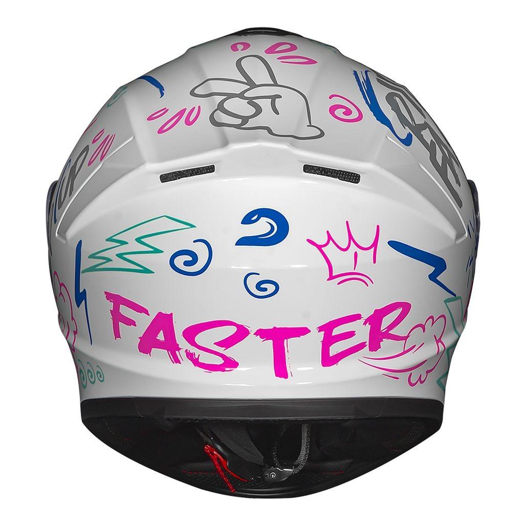 Capacete Race Tech Hit Faster Branco