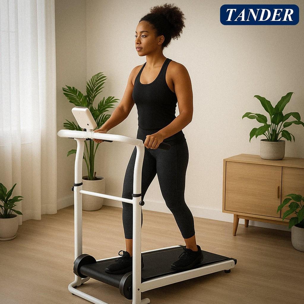 Esteira Mecânica Ergométrica Dobrável Display Lcd 120kg