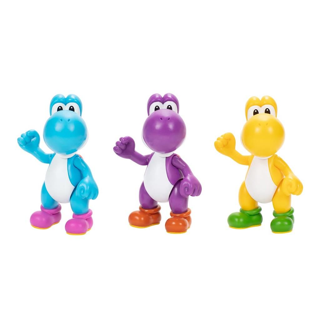 3 Bonecos Yoshi De 11cm De 3 Cores - Super Mario