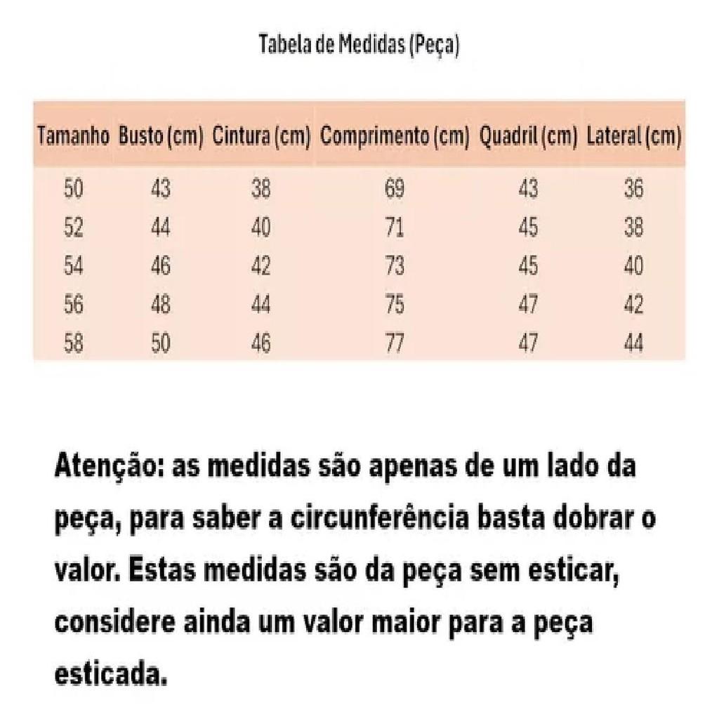 Macaquinho Helanca Especial PLUS Size Com Viés Hammerhead
