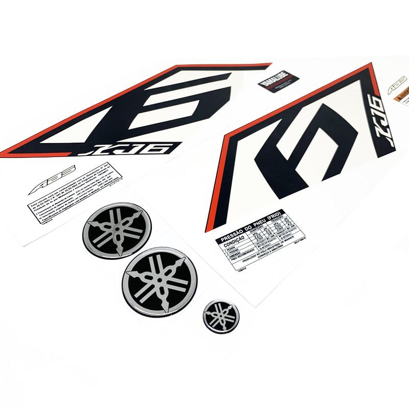 Kit Adesivos Moto Yamaha Xj6 2015 Faixa Do Tanque + Emblemas