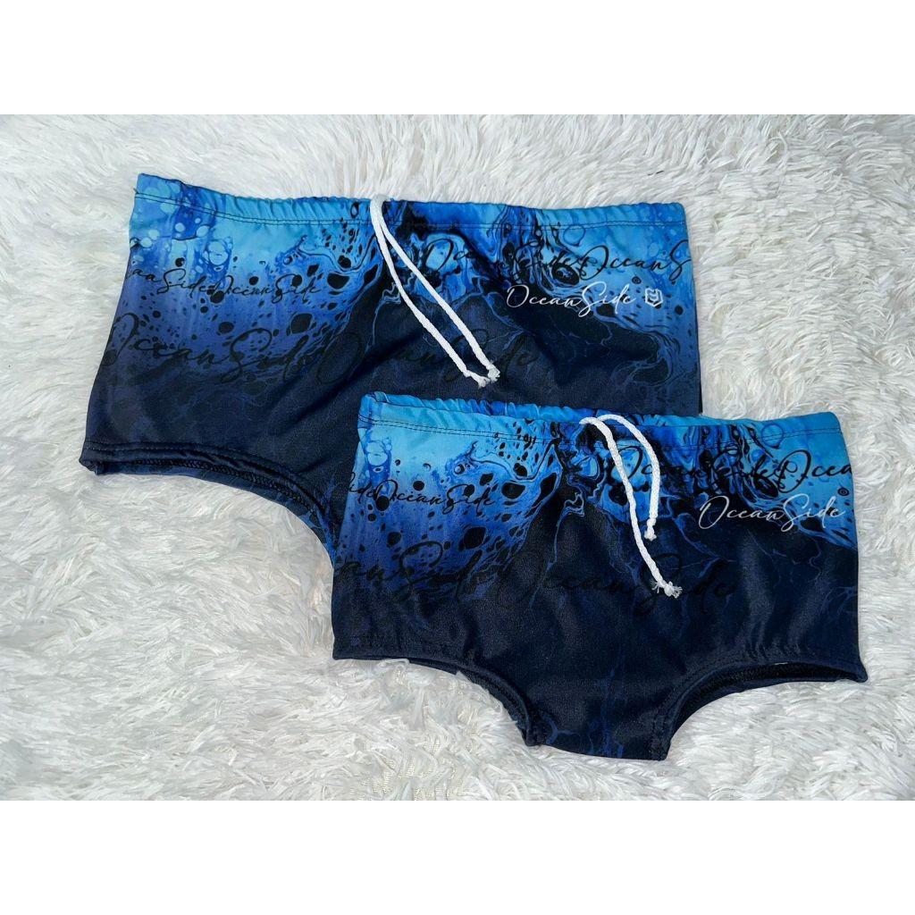 Kit Pai E Filho - Sunga Adulto E Juvenil Boxer Com Forro
