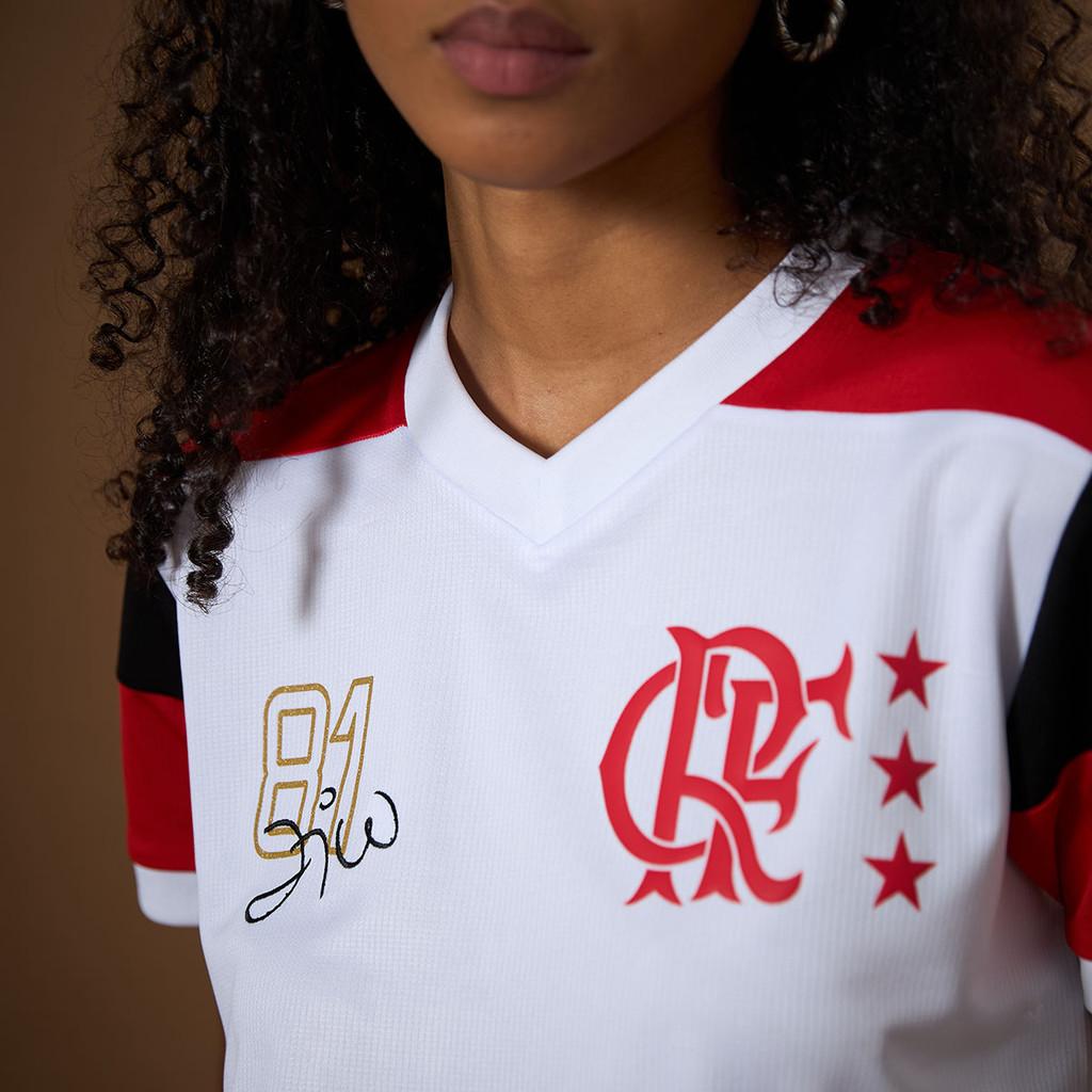 Camisa Retrô Flamengo 1981 Zico Dry Feminina Oficial
