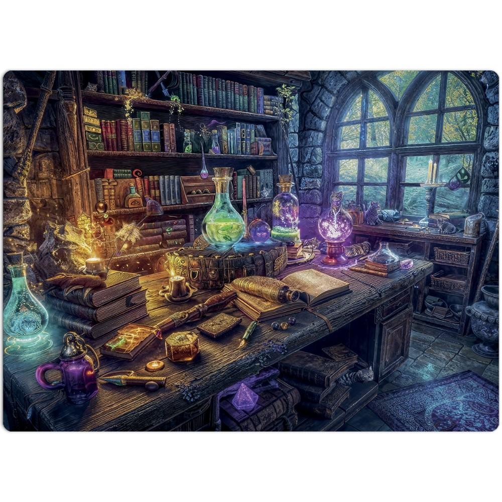 Quebra Cabeça Sala De Poções 500 Peças Toyster Magia Feitiços Fantasia Puzzle Gatos Mágica Livros