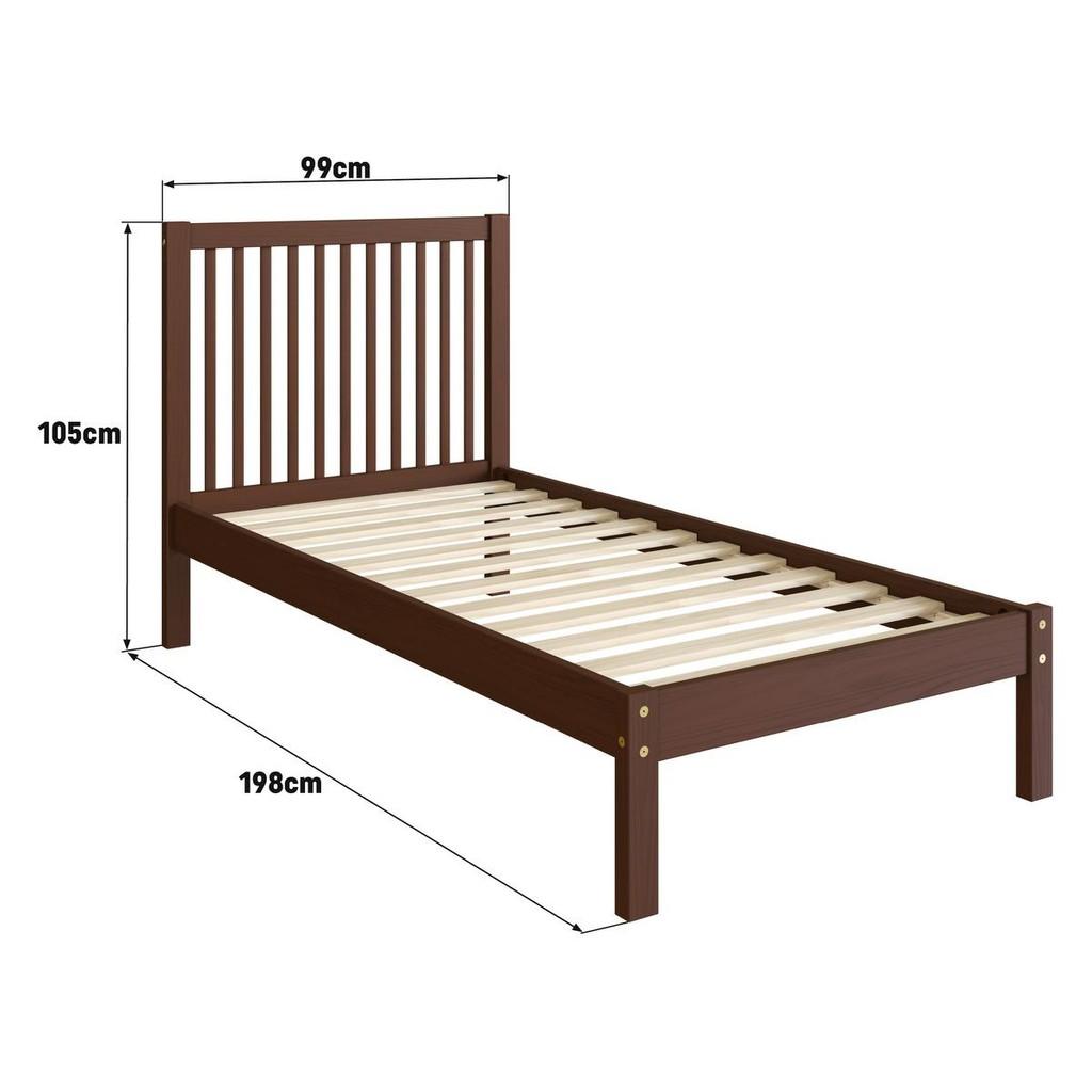 Cama De Solteiro De Madeira Maciça Para Colchão 88x188cm Multimóveis