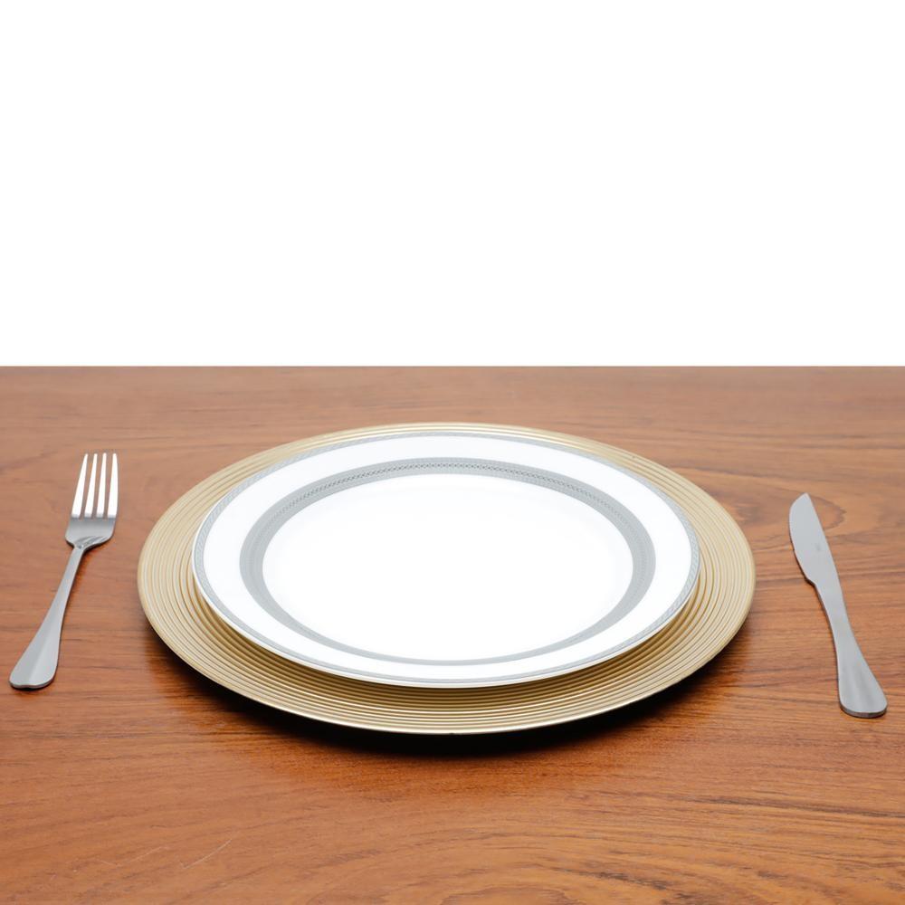 Sousplat Wolff De Plástico Dourado 33cm