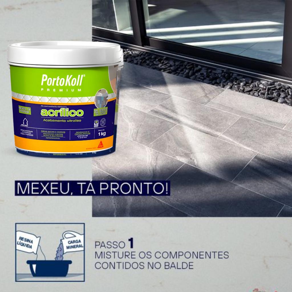 Rejunte Acrílico Premium Ultrafino Portokoll 1KG