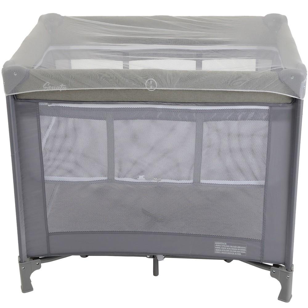 Berço Portátil Sonata Gray Burigotto Chiqueiro Cercado Bebê