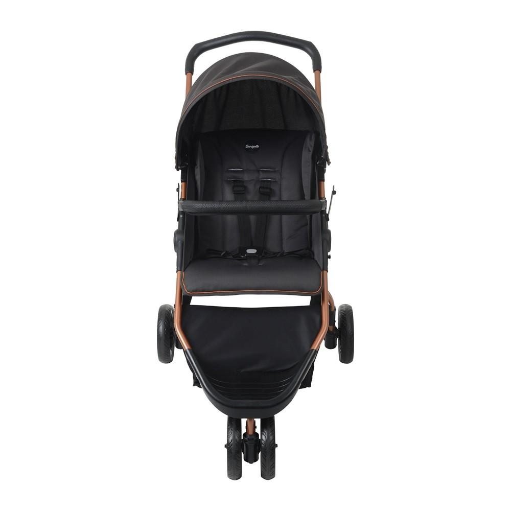Carrinho De Bebê CR3 Gray Cobre Dobrável 3 Rodas Burigotto