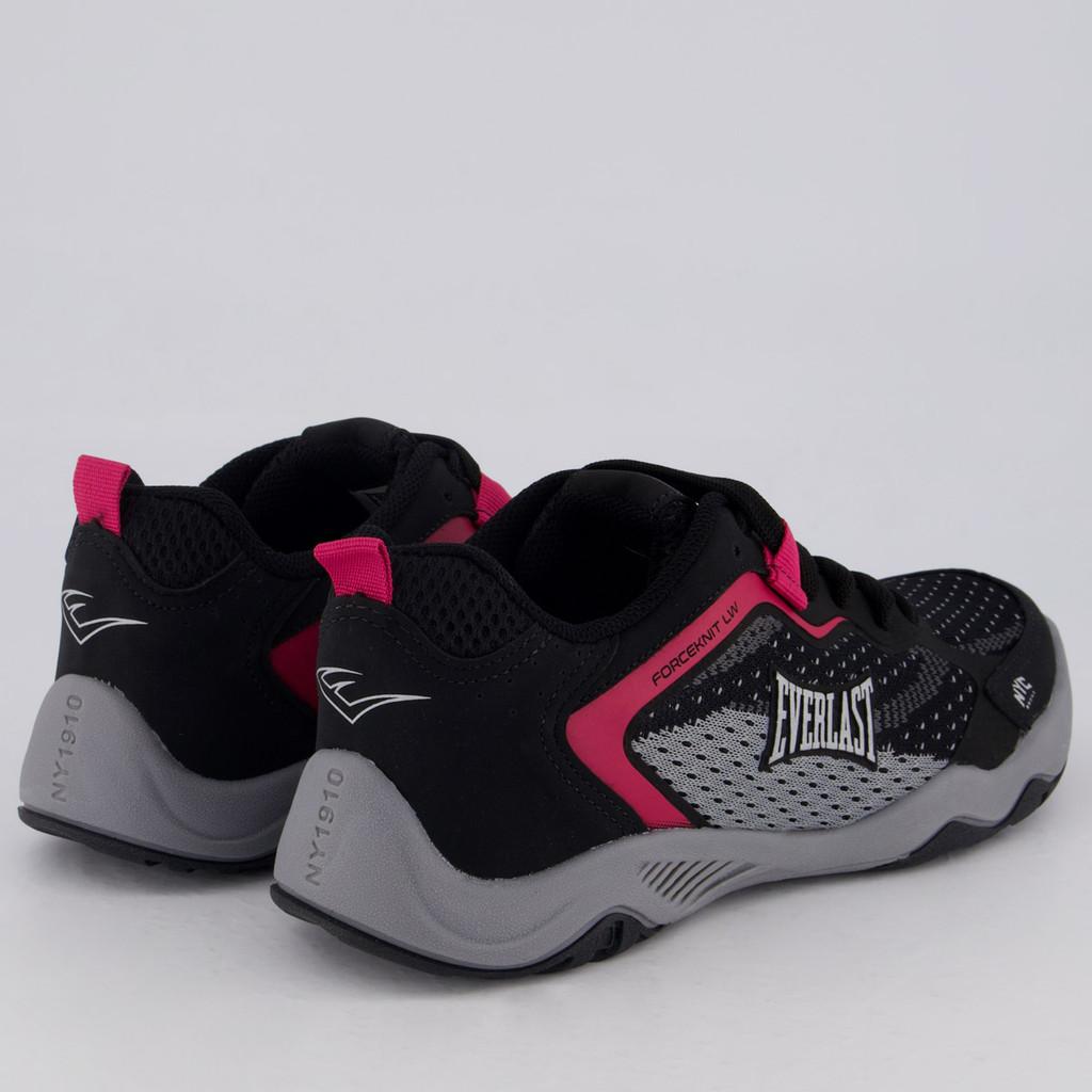 Tênis Everlast Forceknit 6 Low Feminino Preto E Rosa