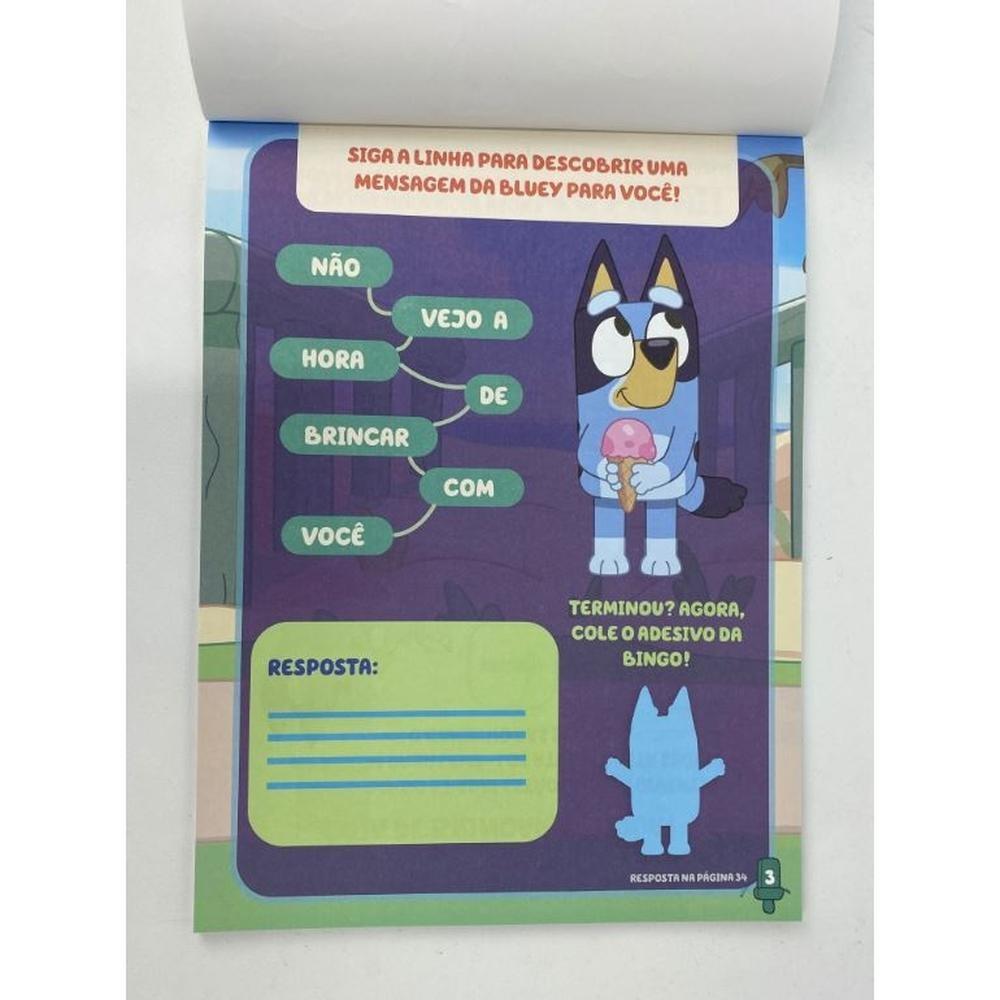 Bluey Superatividades Com Adesivos - 500 Adesivos