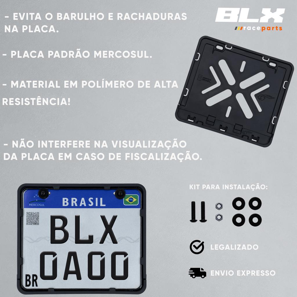 Suporte Moldura Protetor De Placa Moto Mercosul C/Parafusos