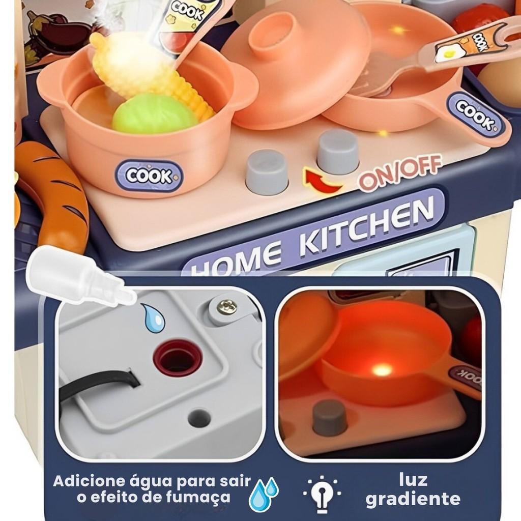 Brinquedo Cozinha Dos Sonhos C/acessórios Solta Água E Fumaça - Castela