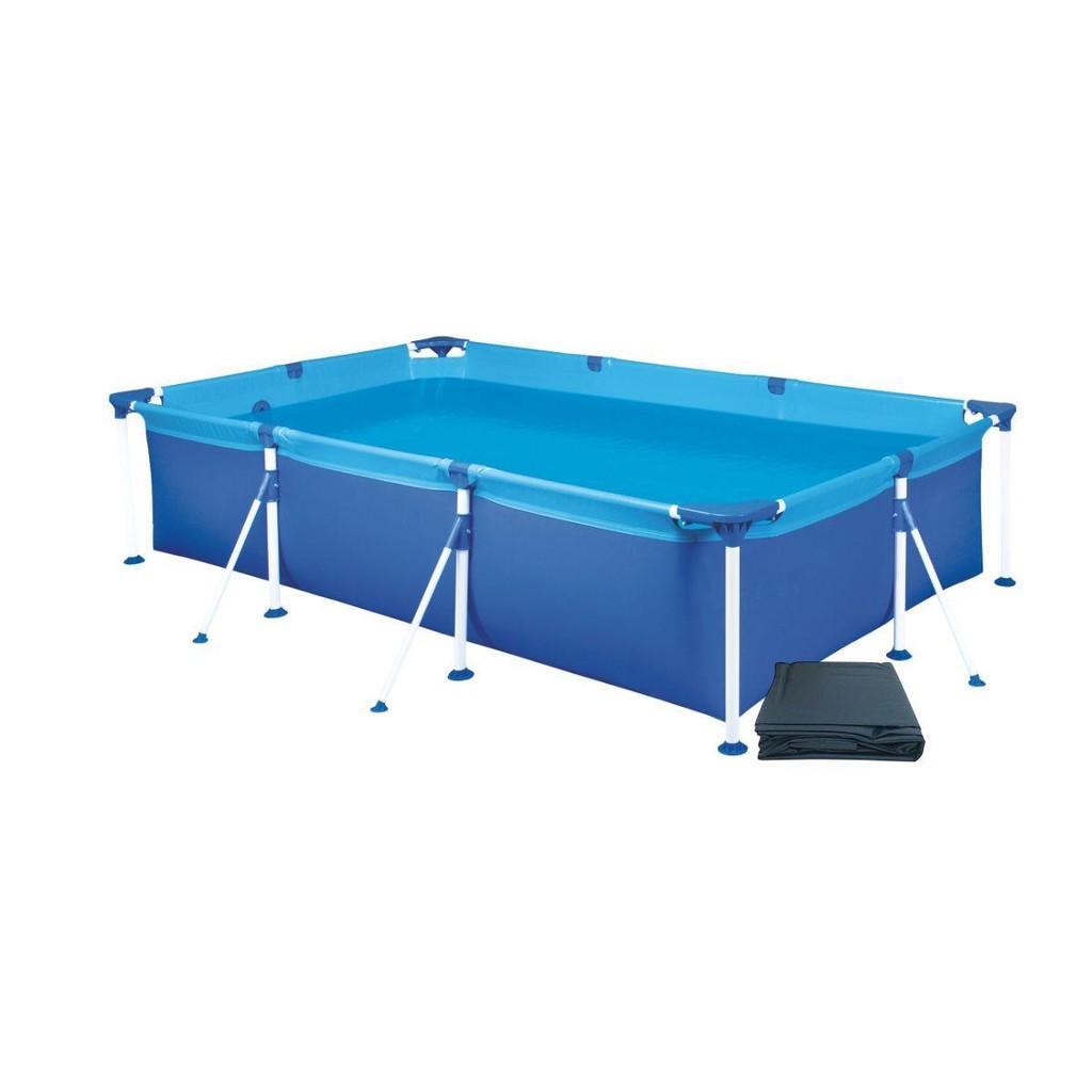 Piscina Retangular 3700 Litros Estruturada Premium Com Capa Mor