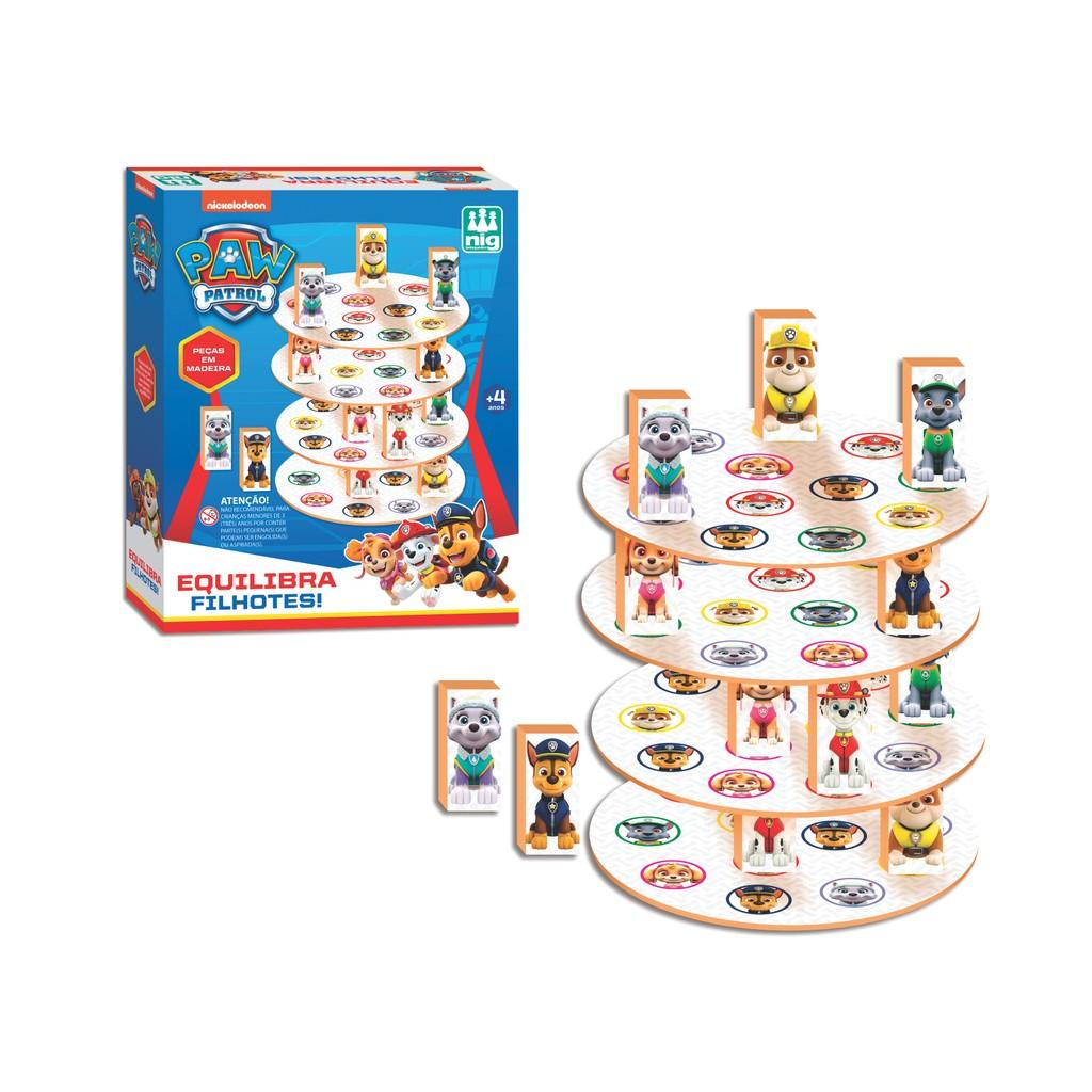 Jogo Tabuleiro Equilibra Filhotes - Patrulha Canina - Nig Brinquedos